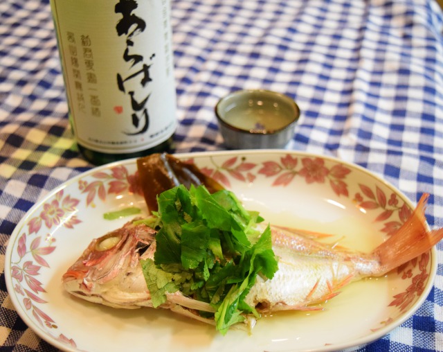 晩コレ 小鯛の酒蒸し 菊姫